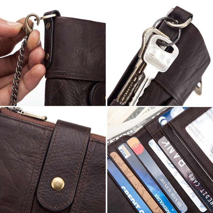 layor-wallet-แฟชั่นผู้ชาย39-scrazy-horsemoney-กระเป๋าสีทึบ-businesswalltes-หลายบัตรกระเป๋านุ่มโซ่กระเป๋าเหรียญ