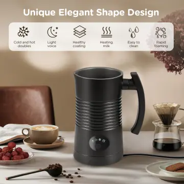 Electric Milk Frother and Steamer 4 in 1 Automatic Milk Warmer 400W  Non-Stick Interior 580ml Hot/Cold Stainless Steel Milk Foam Maker for Coffee/Hot  Chocolate Milk/Latte/Cappuccinos 