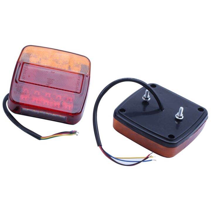 2-x-12v-led-rear-lights-stop-indicator-boat-car-trailer-truck-waterproof-signal