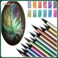 SHUKEYI 12/18Colors ระบายสีภาพวาดกราฟฟิตี ดินสอสีสำหรับรถยนต์ สีฟลูออเรสเซนต์ 12/18สี ปากกาวาดภาพร่าง แฟชั่นสำหรับผู้หญิง สีเมทัลลิค ดินสอเขียนสี ศิลปินศิลปะ