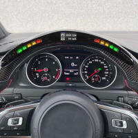 Carbon Fiber LED Shift Lights LCD Display Steering Wheel Fit for MK7 Mk7.5 R