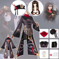 Genshin Impact Hu Tao Costume Wig Halloween Cosplay Anime Game Costume Uniform Costumes for Women 1 Set аниме одежда