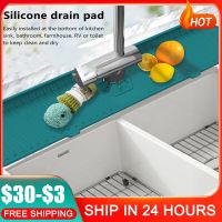 Holiday Discounts Faucet Absorbent Mat Sink Splash Guard Silicone Faucet Splash Catcher Countertop Protector For Bathroom Kitchen Gadgets61x14.4Cm