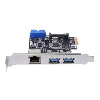 【▼Hot Sales▼】 xuren5304977 Usb3.0อีเธอร์เน็ต3ฮับพอร์ต10/100/1000 Mbps Pci-e ถึง Rj45เครือข่าย Usb กิกะบิตแลนทางเทคนิค