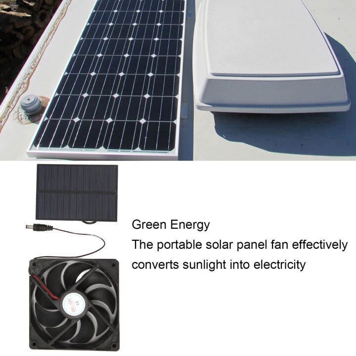 Outdoor Solar Panel Fan Kit Solar Panel Fan Environmental Friendly for Caravans Lazada