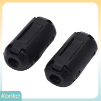 ✨ Konka 2pcs Black 5mm clip-on NOISE Ferrite Core Ring ลูกปัดกรอง RFI EMI CABLE CLIP