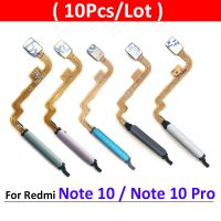 10 ชิ้น / ล็อตปุ่มโฮมลายนิ้วมือลายนิ้วมือ Touch ID เซนเซอร์ Flex Cable Ribbon สําหรับ Xiaomi Redmi Note 10 / Note 10 Pro อะไหล่