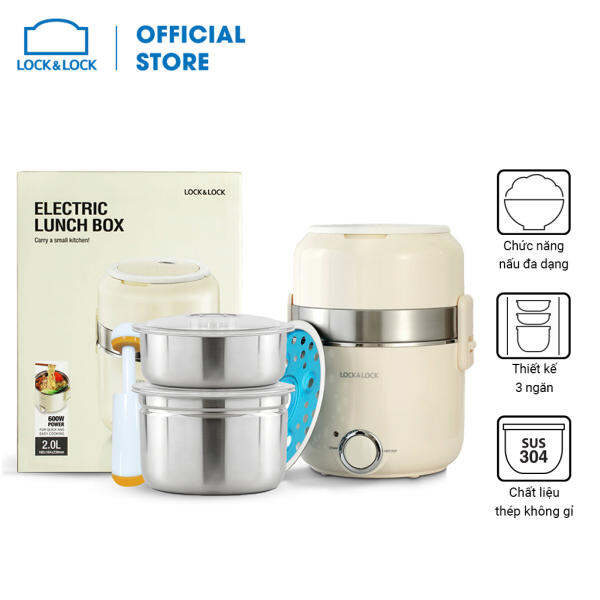 Hộp Cơm Điện Lock&Lock EJR226IVY – Nấu & Hâm nóng thức ăn