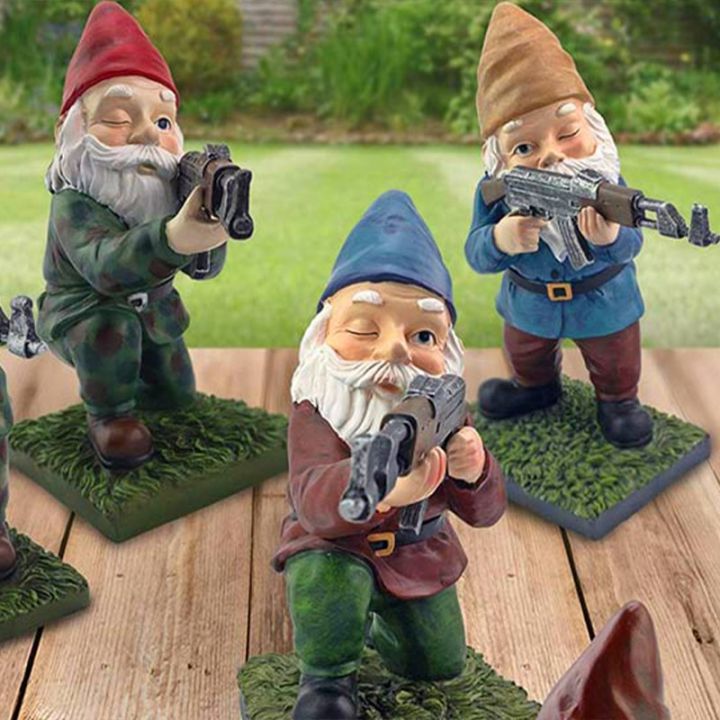 hot-k-funny-army-gnome-รูปปั้นในสวนเรซิ่นเดสก์ท็อปประดับสนามหญ้าสวนกลางแจ้งไม้ประดับ-monster-yard-ประติมากรรม