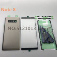 ต้นฉบับสำหรับ Samsung Galaxy Note 8 N950 N950f ฝาครอบกระจกด้านหลังฝาหลังครอบแบตเตอรี่ประตูพร้อมกระจกหน้ากล้องถ่ายรูประบบสัมผัส