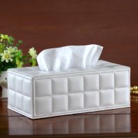 HOT SALES!! Synthetic Leather Rectangular Paper Holder Tissue Box Storage Box Car Home Decoration High-Quality Tissue Box Office Tissue Holders