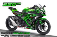 สติ๊กเกอร์แต่งลายรถ Kawasaki Ninja 300 ลาย 300-RR