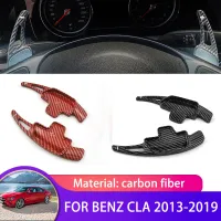 2x สำหรับ Benz CLA C117 2013 2014 2015 2016 2017 2018 2019พวงมาลัยรถคาร์บอนไฟเบอร์ Shift Paddle Shifter Extension