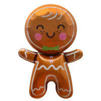 Olliles 82cm Gingerbread Man ฟอยล์ลูกโป่ง DIY บอลลูน Arch Merry ตกแต่งคริสต์มาส