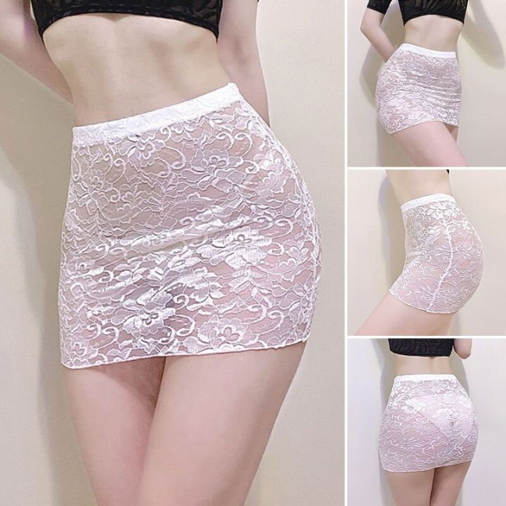 Lace Skirt Porn - Micro Mini See Through Sexy Nightclub Women Hip Skirt Female Transparent  Hollow Neat Buttocks Lace Porn Allure Ultrashort Skirts | Lazada Singapore