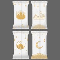 【hot】♕❏  100PCS Eid Mubarak Plastic Cookie Ramadan Kareem Decoration Muslim Supplies