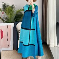 【YF】 LANMREM Women Autumn Summer Long Dresses  Three Quarter Sleeve Casual Office Party Lady Elegant Plaid Dress 2D1236