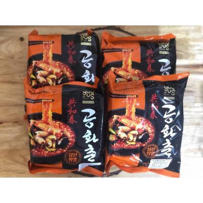 มาม่าเกาหลี จัมปง jjampong  gonghawachun seafood champong noodle120g.x 4pcs youus brand