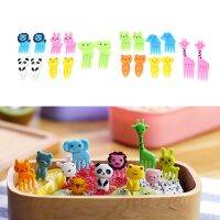 10Pcs Food Fruit Forks Cute Mini Animal Farm Cartoon Children Snack Cake Dessert Lunch Bento Accessories Birthday Party Decor