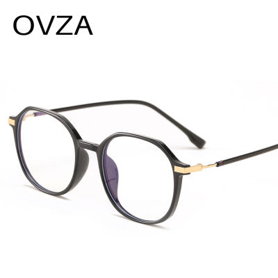 OVZA แว่นตาป้องกันแสงสีฟ้าแฟชั่นกรอบแว่นสายตา TR90ผู้ชายแว่นตาคอมพิวเตอร์สำหรับหญิง S1012