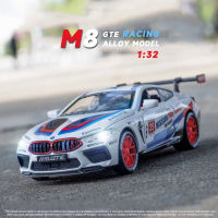 1:32 Diecast รุ่นรถ Miniature M8 GTE Racing โลหะรถสะสม Supercar เด็กวันเกิดสำหรับชายคริสต์มาสของเล่น