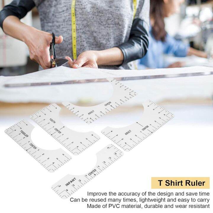 TShirt Ruler Guide Set, TShirt Alignment Rulers to Center Designs