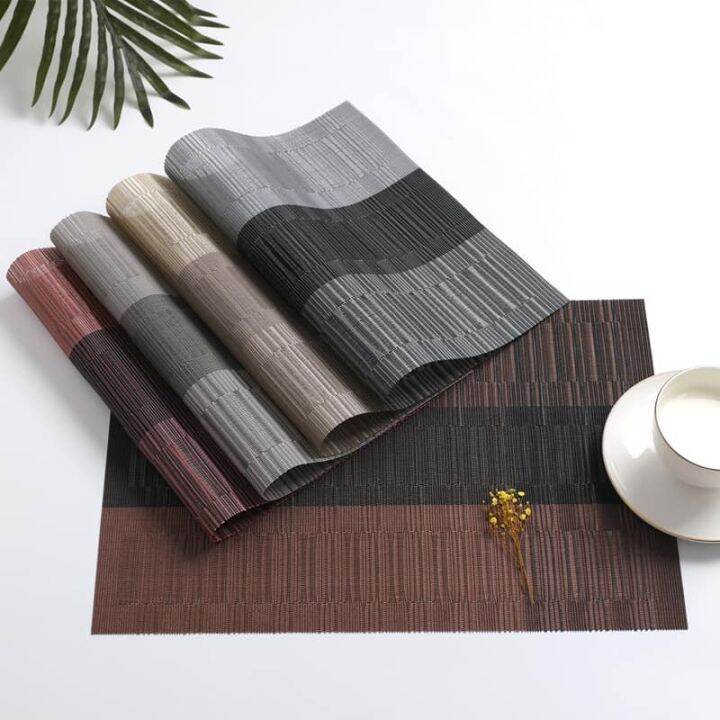 PVC Place Mats Heat Insulation PVC Placemats Stainresistant Woven