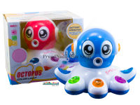 ProudNada Toys ของเล่นเด็กรถปลาหมึกชนถอย OCTOPUS COLOR LIGHT (สีน้ำเงิน) NO.2020B