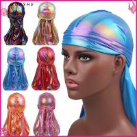 XUESHE ปรับได้ ผู้ชาย Headwear Bandana หมวกโจรสลัดคีโม Silky หมวก Durag หมวกผมร่วง ผ้าพันคอหัวมะเร็ง ผ้าโพกหัวมุสลิม