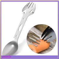 GOUPDO ร้อนแรงมาก ปิกนิกปิกนิก ตั้งแคมป์ Spork มัลติฟังก์ชั่ แบบพกพาได้ เครื่องมือการเอาชีวิตรอด เครื่องใช้บนโต๊ะอาหาร ที่เปิดกระป๋องขวด ช้อนส้อมสำหรับกลางแจ้ง