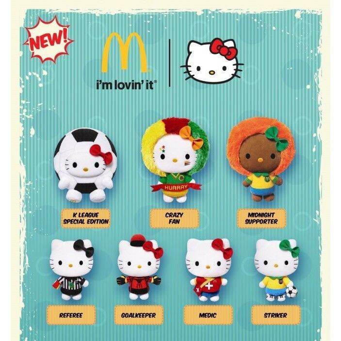 Mcdonald Hello Kitty World Cup 2014 Football Full set 7pcs McDonalds ...