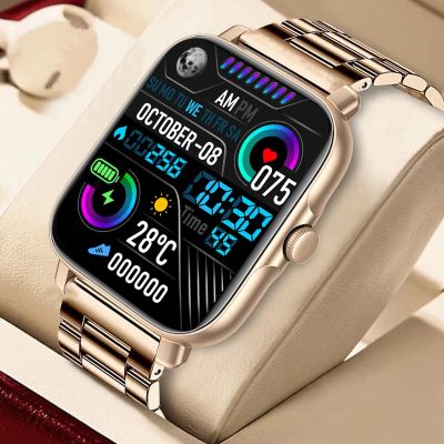 ZZOOI 2022 Women Smart Watch Men Heart Rate Fitness Tracker Watches Bluetooth Answer Call IP67 Waterproof Smartwatch for Android IOS