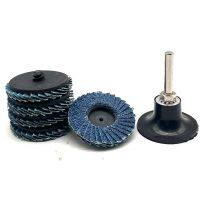 ▨ 5Pcs 2 inch Roll Lock Quick Change Flap Discs for Die Grinder Zirconia Flat 40/60/80/120 Grit Grinding Wheels Sanding Disc