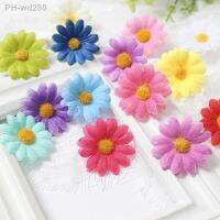 50/100Pcs Artificial Sunflowers Flowers Heads Silk Sunflower Bulk Daisy Flowers For DIY Crafts Hair Clips Floral Craft Supplies