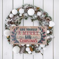 Merry Christmas Wooden Door Hanging Sign Xmas Tree Ornament Christmas Decoration For Home Pendant New Year 2021 Navidad Gift
