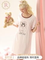 ◇☸♝ RoseTree cute nightdress female summer short-sleeved loose Japanese sweet cartoon pajamas 2023 new summer