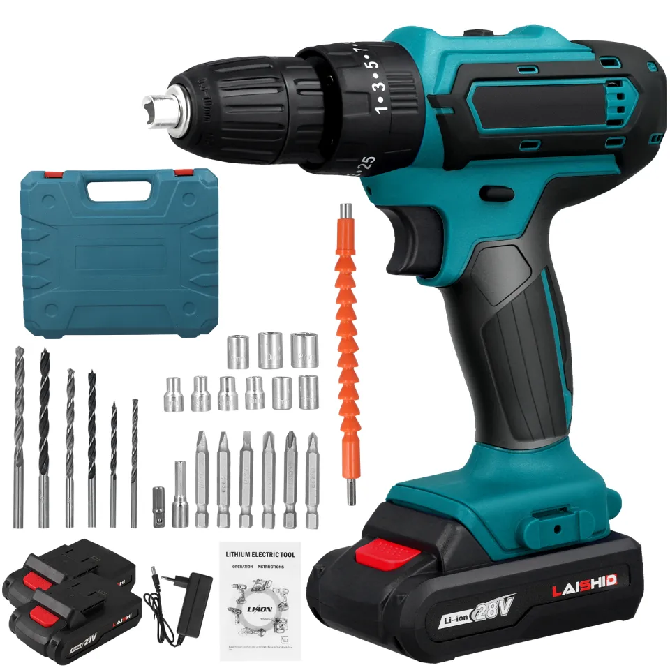 28V Cordless Drill Driver Cordless Screwdriver with 1 2.0Ah