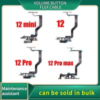 ปุ่มปรับระดับเสียงสําหรับ iPhone 12mini 12 12Pro 12ProMax สวิตช์เปิดปิดกุญแจริบบิ้น Flex Cable อะไหล่