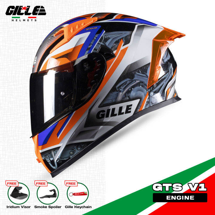 Gille 135 GTS SERIES V1 Engine Full Face Dual Visor Motorcycle Helmet ...