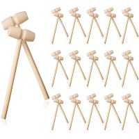 48Pcs Mini Wooden Hammer Wooden Crab Lobster Mallet Hardwood Mallet Hitting Toy Shellfish Hammer Tool