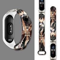 Anime Genshin Impact Strap for Xiaomi Mi Band 7 6 5 4 3 Printed Watchband Sport Wristband Replaceable Bracelet for Mi Band 7 Smartwatches