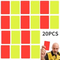 20/10Pcs PVC Soccer Referee Red Yellow Cards Football Match Training Tool 8x11cm Warning and Ejection Cards Football Supplies