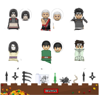 WUHUI 6PCS Narutoed การ์ตูนตุ๊กตุ่นตัวเล็กของเล่นชุดก่อสร้างบล็อกตัวต่อ Naruto Sasuke Boren Mizuki Payne ตัวเลขของเล่นอิฐก่อสร้างสำหรับโรงเรียนเด็กอายุ3 + เด็กของเล่นเข้ากันได้ดีกับแบรนด์ทั้งหมด