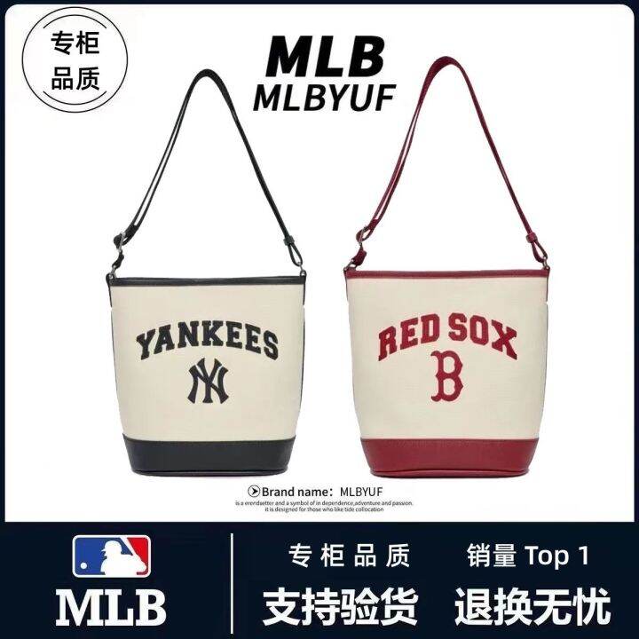 mlb-official-ny-korea-ml-bucket-bag-shoulder-bag-new-summer-presbyopia-ny-fashion-casual-messenger-bag-class-commuter-bag