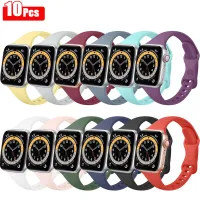 10pcs/lot Slim Strap for Apple Watch Band 45mm 41mm 44mm 40mm 38mm 42mm Bracelet for iWatch 8 7 5 4 3 Ulta 49mm Smartwatch Band