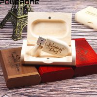 【CW】 POWERONE Free Custom Logo USB Flash Drives 64GB Wooden Box USB Pendrive 32GB Personality Logo USB Disk 16GB Photography Gift 8GB