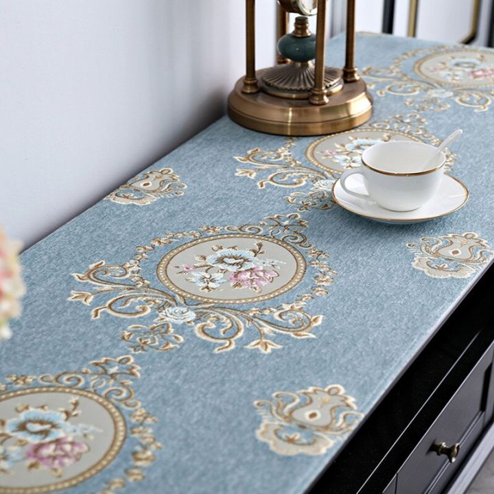 ตู้ผ้าปูโต๊ะเเบบพู่ทีวียุโรป2ผ้าปูโต๊ะผ้าคลุมที่ใช้ในครัวเรือนผ้าคลุมกันฝุ่นหีบโทรทัศน์