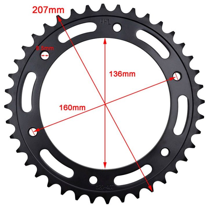 ahl-รถจักรยานยนต์520-40t-45t-เฟืองโซ่ล้อหลังสำหรับ-bmw-f650-funduro-f650gs-f650st-strada-g310gs-g310r-g650gs-sertao