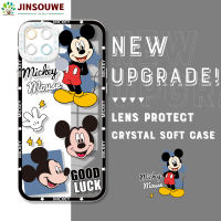 Jinsouwe เคสโทรศัพท์เคสสำหรับ Realme Realme C12c12 เคสเคสโทรศัพท์ยางนิ่มลายการ์ตูนมิกกี้มินนี่คริสตัลสำหรับเคสโทรศัพท์