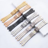 ✥✐ 26mm Top Quality Watchband Full Stainless Steel Watch Band Bracelet Fit For AP Belt For ROYAL OAK Strap Engraving 155000 15400